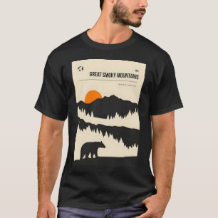 Great Smoky Mountains Vintage Minimal Retro Travel T-Shirt