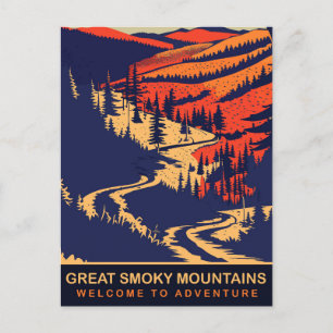 Great Smoky Mountains, Vintage Travel Postcard