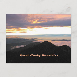 Great Smoky Mtns Sunset Postcard