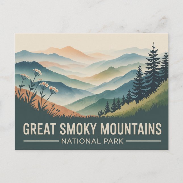 Great Smoky National Park Postcard Vintage (Front)