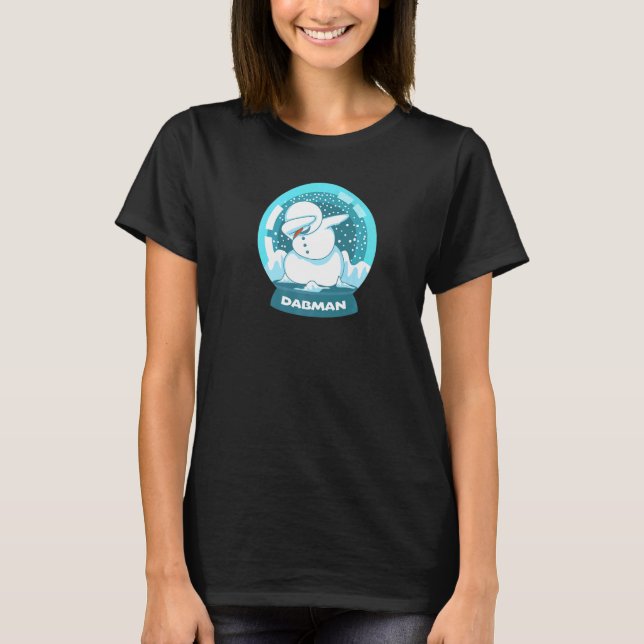 Great Snowball Snowman Snow Globe Christmas Eve Xm T-Shirt (Front)