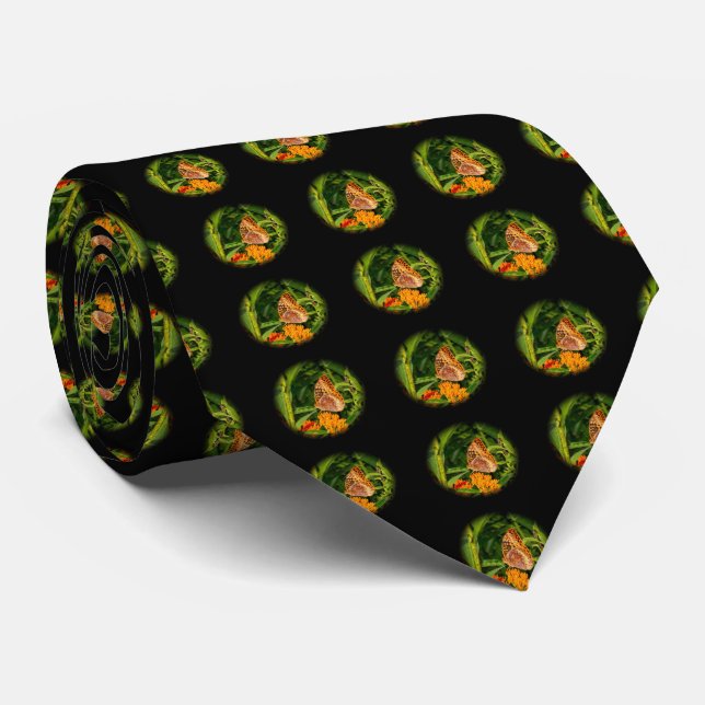 Great-spangled Fritillary Butterfly Tie (Rolled)