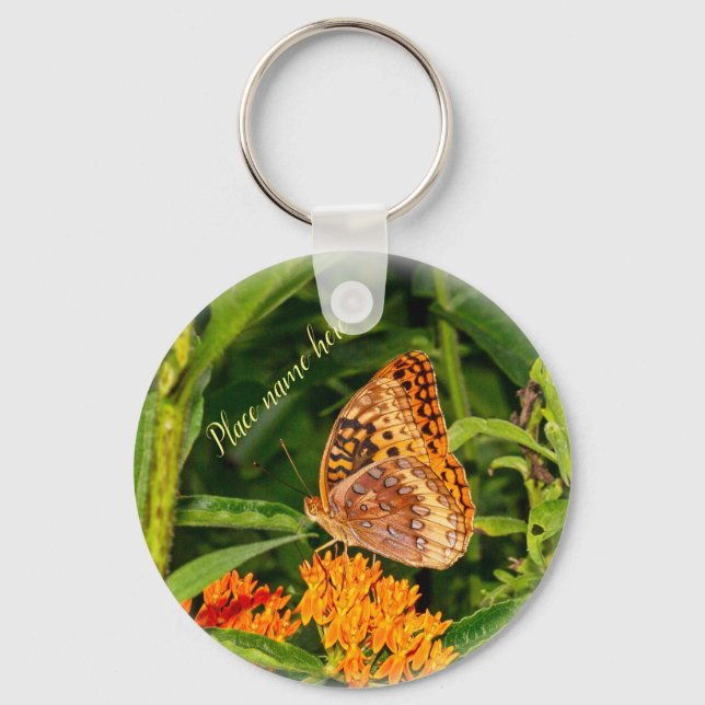 Great-spangled Fritillery Butterfly Key Ring (Front)