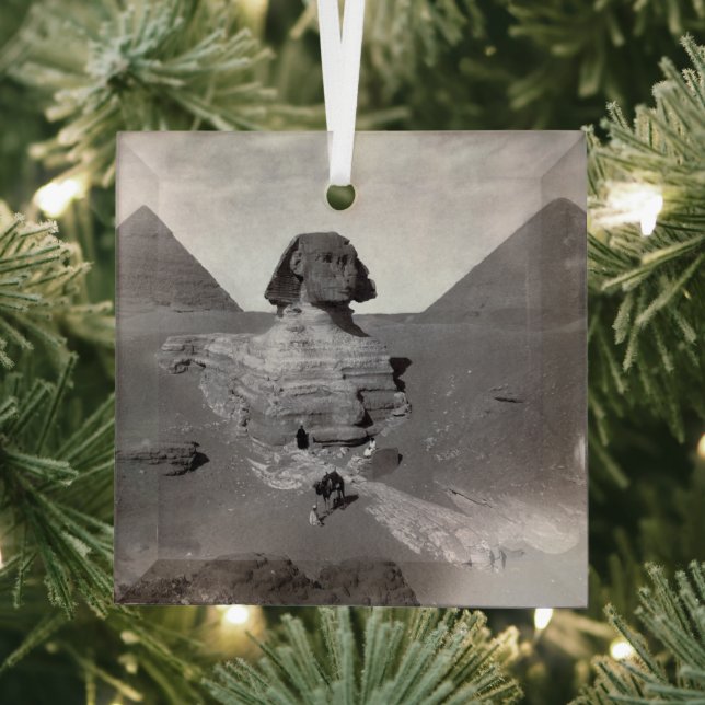Great Sphinx & Giza Pyramids Necropolis Egypt Glass Tree Decoration (Insitu)