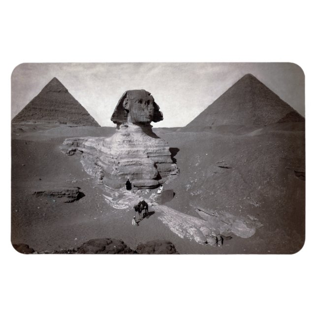 Great Sphinx & Giza Pyramids Necropolis Egypt Magnet (Horizontal)