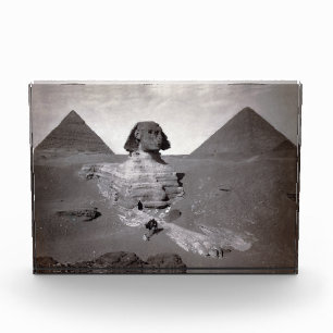 Great Sphinx & Giza Pyramids Necropolis Egypt Photo Block