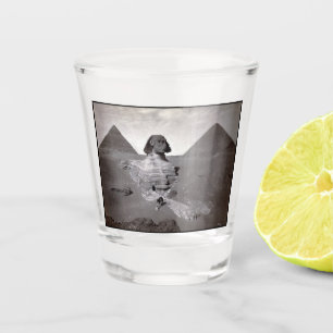 Great Sphinx & Giza Pyramids Necropolis Egypt Shot Glass