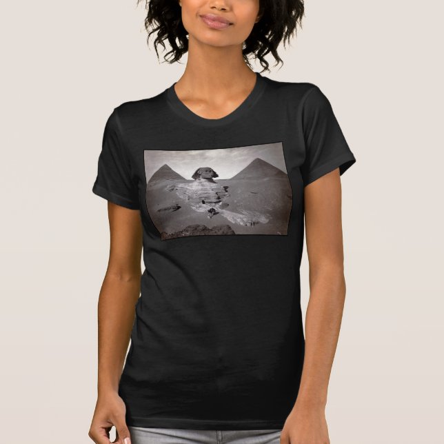 Great Sphinx & Giza Pyramids Necropolis Egypt T-Shirt (Front)