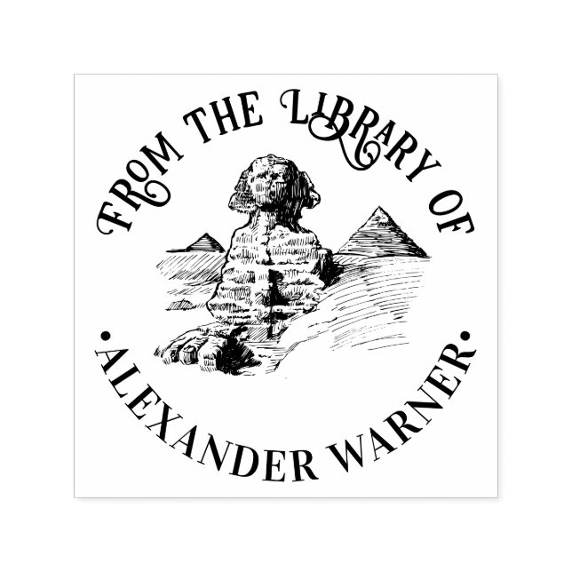 Great Sphinx of Giza Egypt #1 Library Book Name Self-inking Stamp (Design)