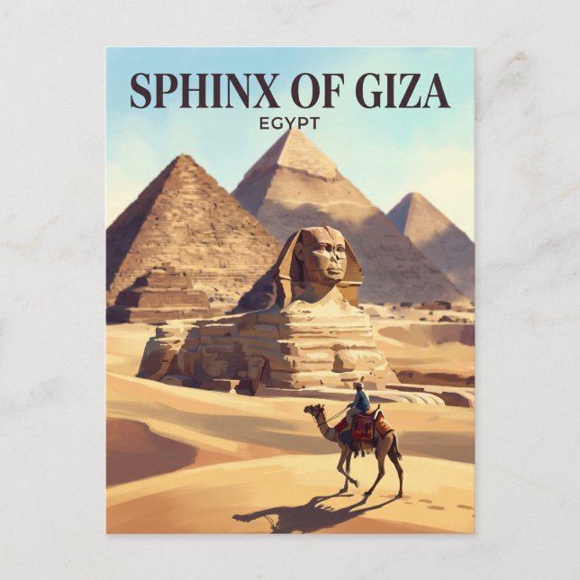Great Sphinx of Giza Egypt Postcard (Front)