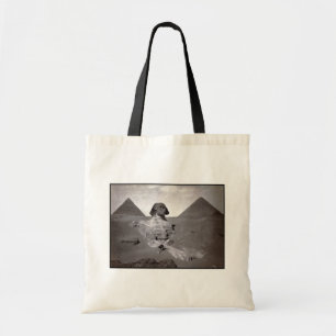 Great Sphinx of Giza Excavation with Pyramids Mini Tote Bag