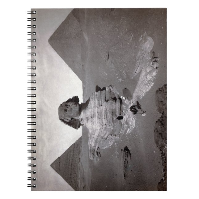 Great Sphinx of Giza Excavation with Pyramids Notebook (Front)