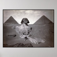 Great Sphinx of Giza Excavation with Pyramids