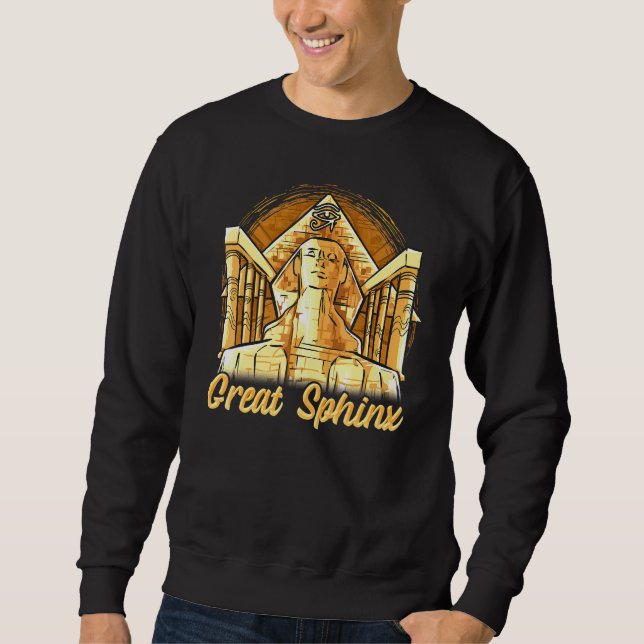 Great Sphinx Of Giza Gold Sphinx Ancient History E Sweatshirt (Front)
