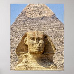 Great Sphinx of Giza & pyramids Ancient Egypt  Poster