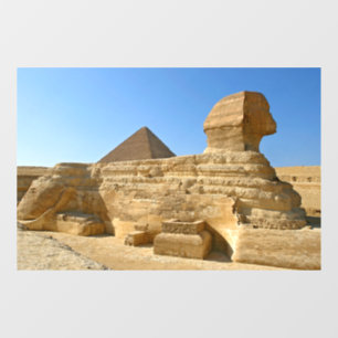 Great Sphinx of Giza with Khafre pyramid - Egypt
