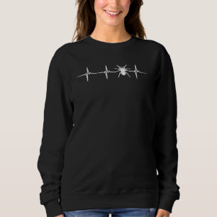 Great Spider Heartbeat Motif Tarantula Sweatshirt