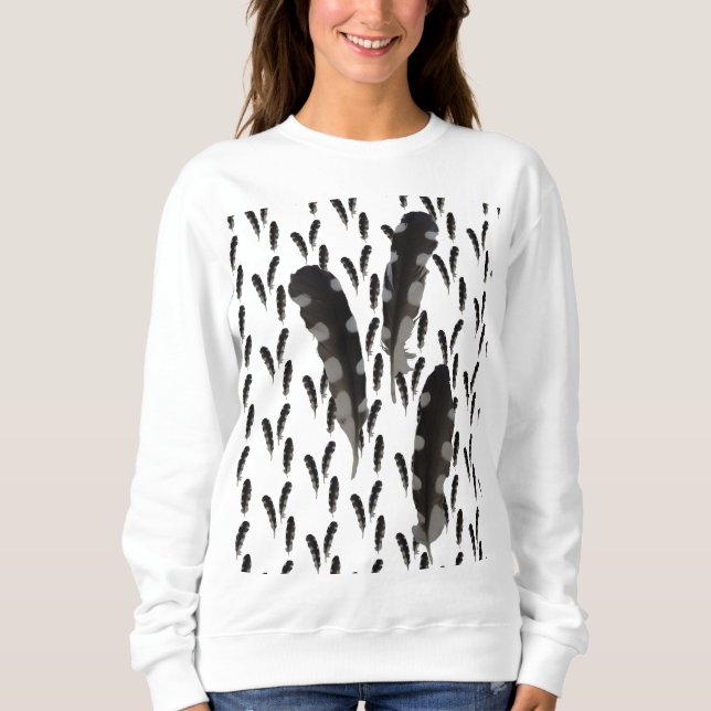 Great Spotted Woodpecker Feathers Sweatshirt (Front)