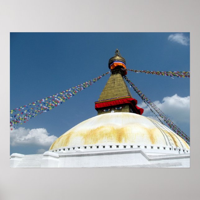 Great Stupa of Boudha, Kathmandu, Nepal Poster (Front)