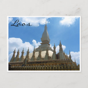 great stupa tops gold postcard