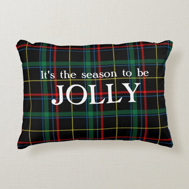 Great Tartan Plaid Tees The Season Christmas  Decorative Cushion (Front)