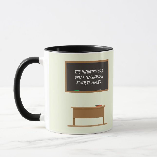Great Teacher Inspirational Quote Chalkboard Mug (Left)