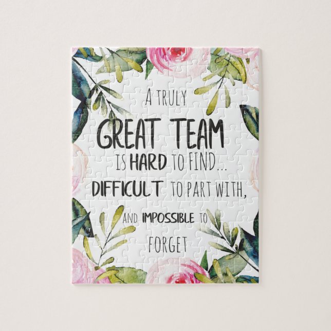 Great Team thank you gift Amazing team quote Jigsaw Puzzle (Vertical)