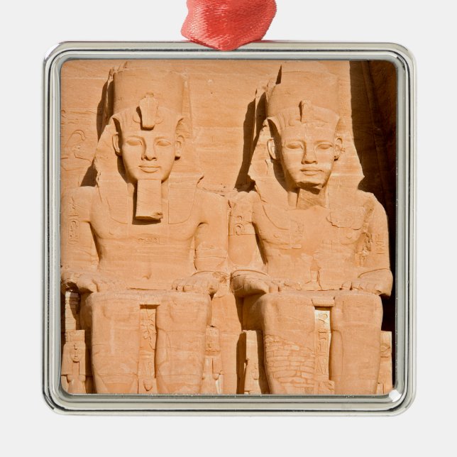 Great Temple of Abu Simbel - Ramses II - Egypt Metal Tree Decoration (Front)