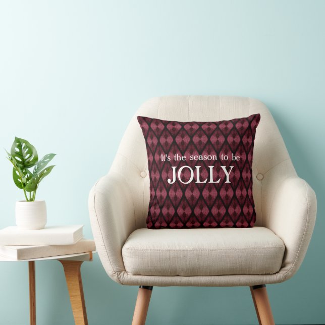 Great The Season Christmas  Throw Pillow (Chair)