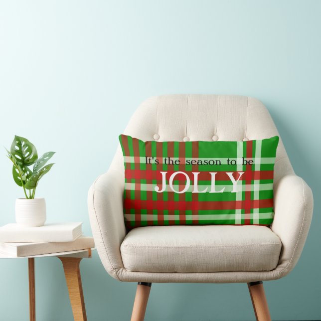 Great The Season Christmas  Throw Pillow (Chair)