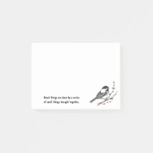 Great things are done by a series of small things post-it notes