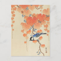 Great Tit on Paulownia Branch by Ohara Koson