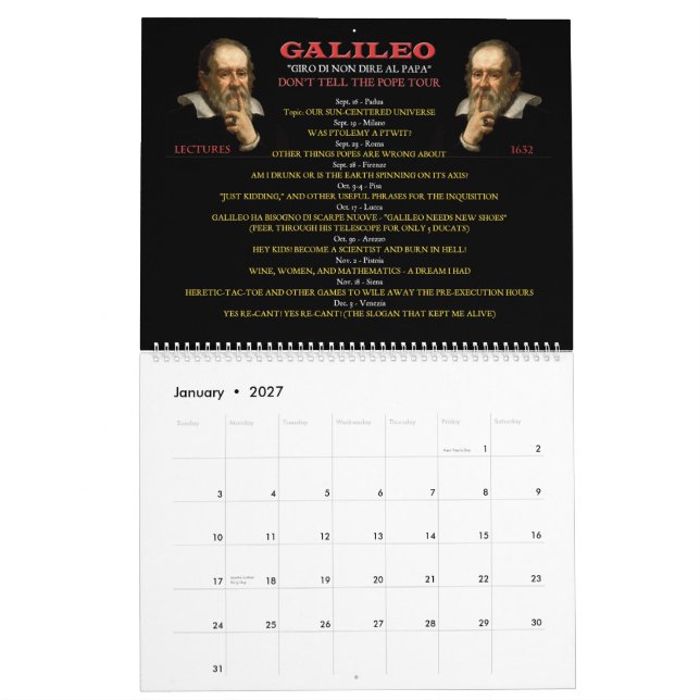 Great Tours of History 2015 Calendar (Jan 2027)