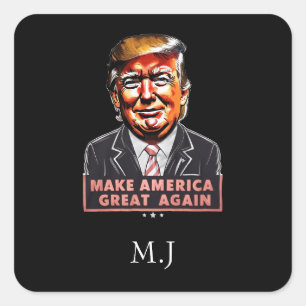 Great Trump Train Revival Make America Great Again Square Sticker