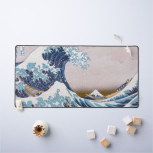 Great Tsunami Wave off Kanagawa Japan by Hokusai Desk Mat