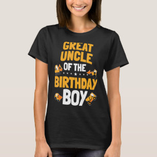 Great Uncle Of The Birthday Boy Construction Worke T-Shirt