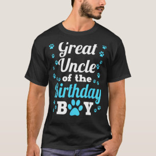 Great Uncle Of The Birthday Boy Dog Paw Bday Party T-Shirt