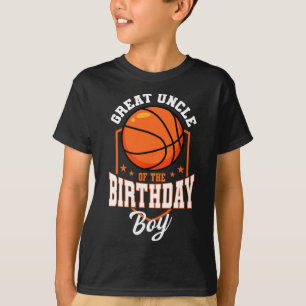 Great Uncle Of The Birthday Boy Sketll Theme Bday  T-Shirt