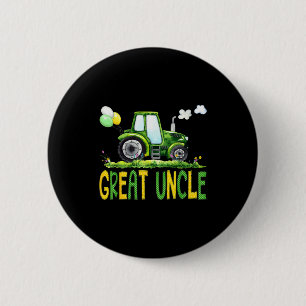 Great Uncle Of The Birthday Boy Tractor Farm Truck 6 Cm Round Badge