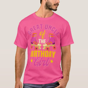 Great Uncle Of The Birthday Girl Roller Skates Ska T-Shirt