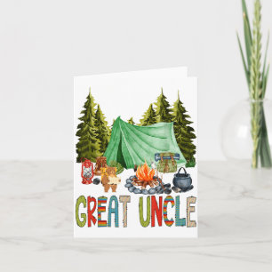 Great Uncle Of The Happy Camper 1st Birthday Bear Card