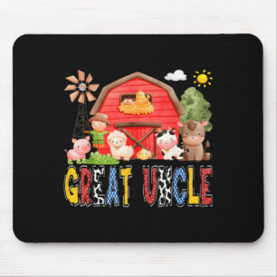 Great Uncle Red Farm Cow Birthday Boy Matching Mouse Pad