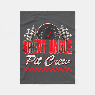 Great Uncle T Crew Race Car Birthday Boy Racing Fa Fleece Blanket