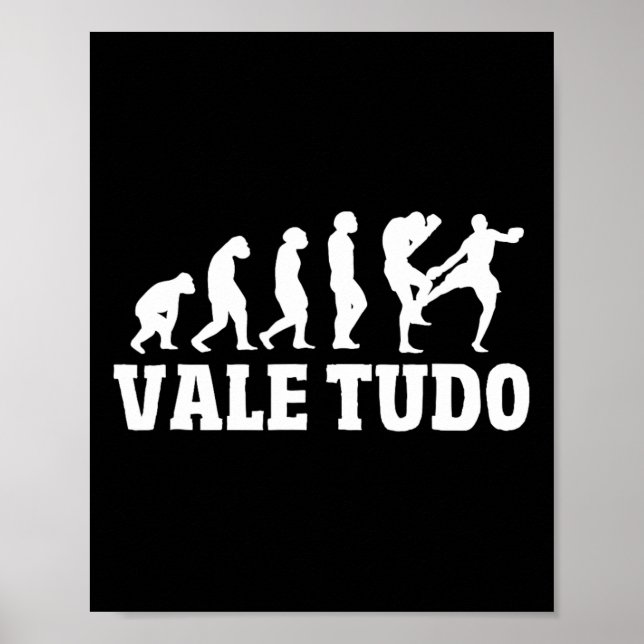 Great Vale Tudo Evolution Design Mma Kickboxing  Poster (Front)