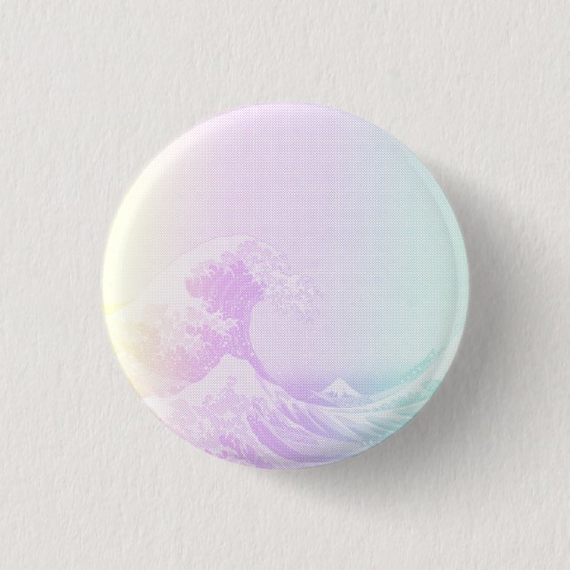 Great Vaporwave Off Kanagawa Badge (Front)