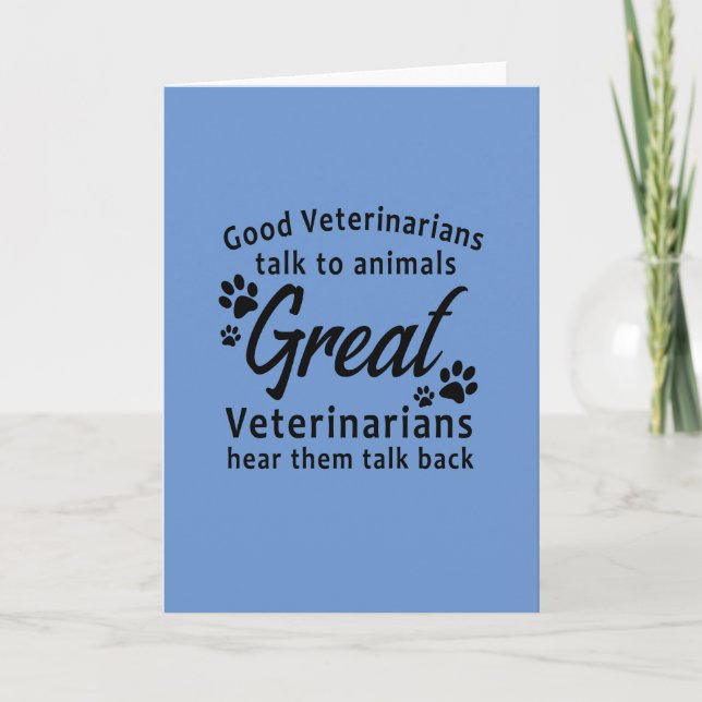 Great Veterinarian Greeting Card (Front)