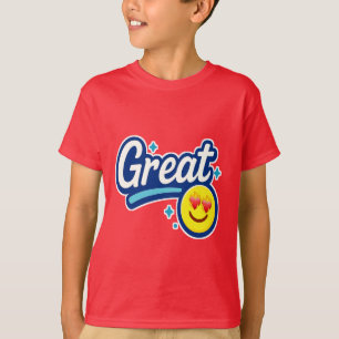 Great Vibes Only – Love Eyes Emoji  T-Shirt
