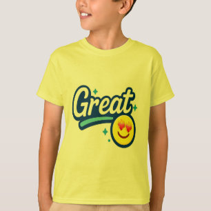 Great Vibes Only – Love Eyes Emoji  T-Shirt