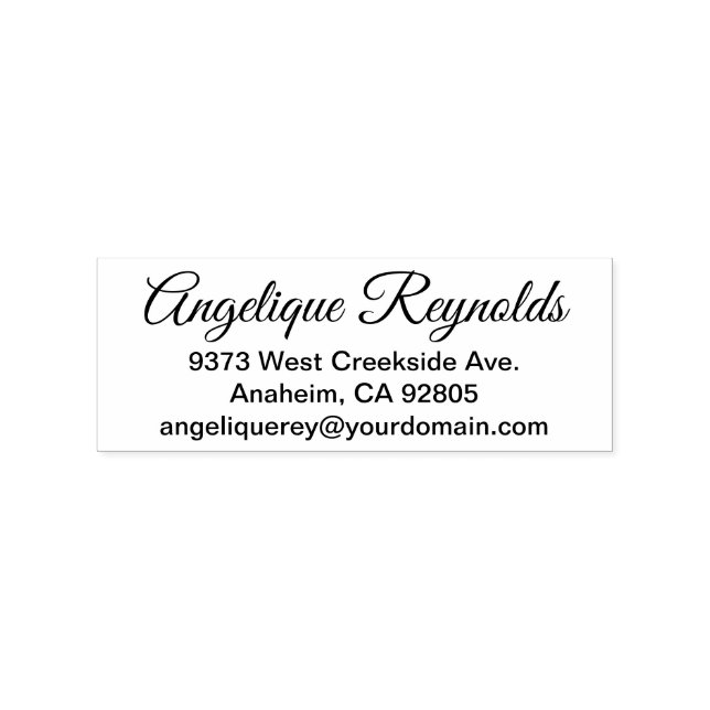 Great Vibes Simple Return Address and Email Rubber Stamp (Imprint)