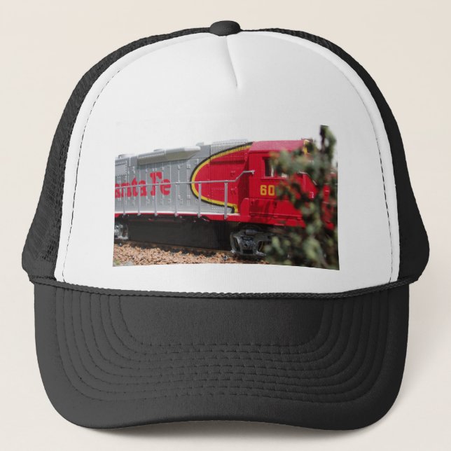 Great View of a Model Train Engine Trucker Hat (Front)